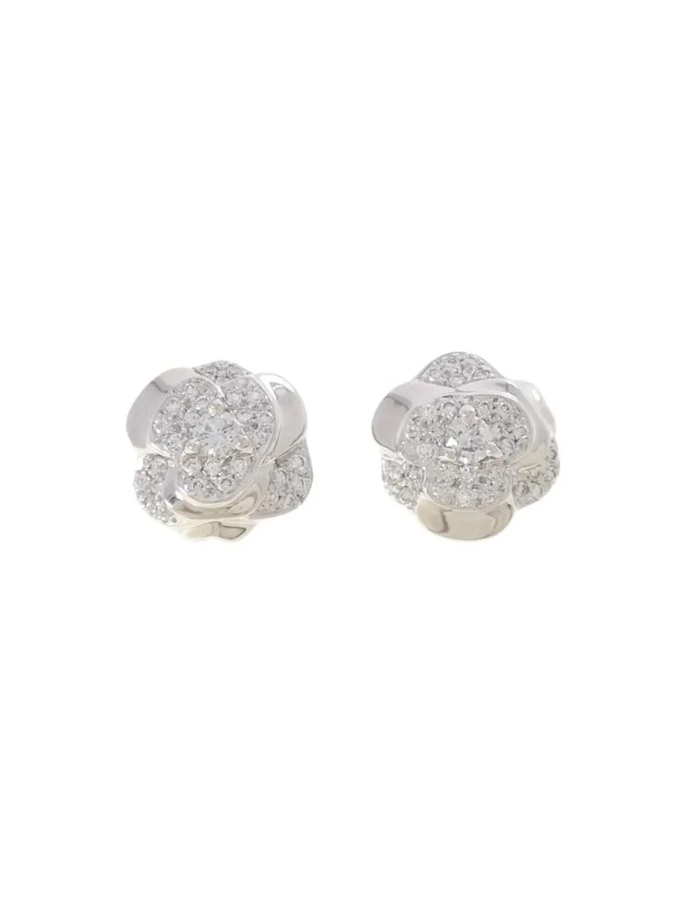 Chanel Camellia Earrings Beige